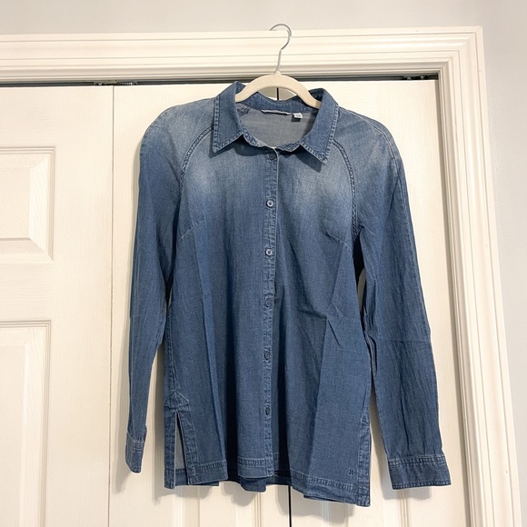 NWOT Betabrand Button Down Chambray - Picture 1 of 5